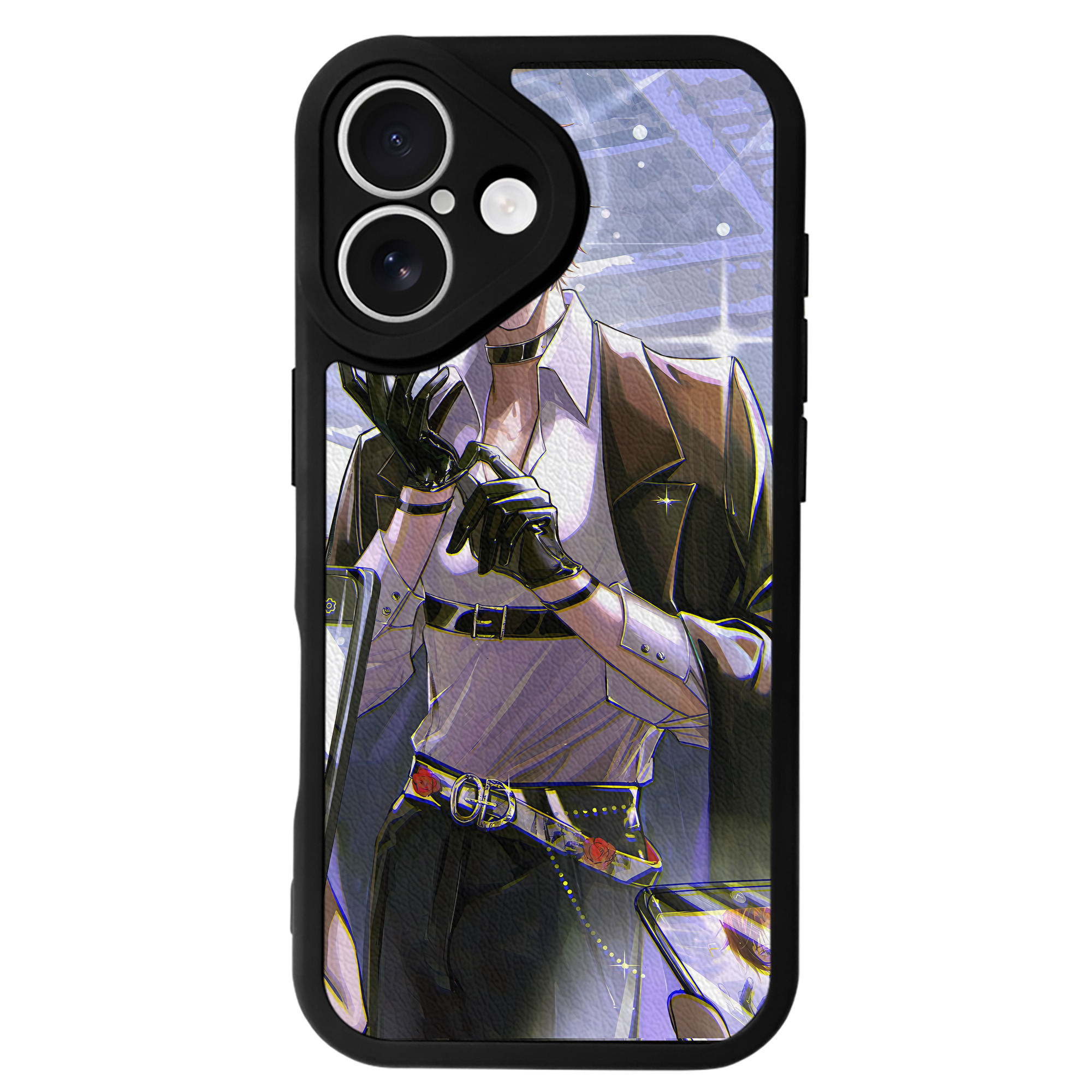（画像用） 文豪ストレイドッグス Bungo Stray Dogs 【iPhone 16シリーズ対応】シリコンスマホケース（レザー調） 材質：シリコン